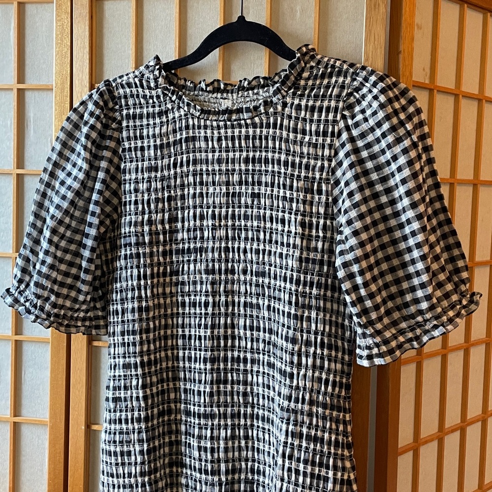 American Eagle Puff Sleeve Smocked Mini M - Picture 7 of 15